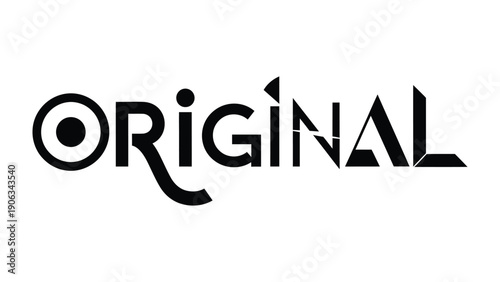 Original Typography: Bold and distinctive, the word ORIGINAL takes center stage in this graphic design, where clean lines meet innovative letterforms to convey a message of authenticity.
