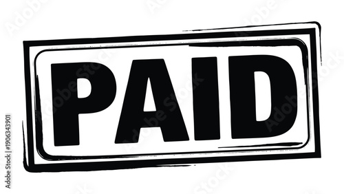 Paid Stamp: An authoritative paid stamp, prominently displayed with bold black letters, encapsulates the essence of financial transactions and payment confirmation.