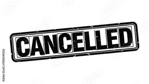 Cancelled Stamp: A bold stamp declares a cancellation, conveying a sense of finality and decisive action.