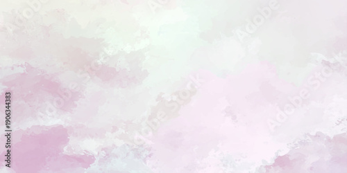 Soft pink watercolor with white texture for template, Abstract watercolor background element for decoration.