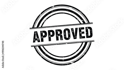 Approved Stamp: A bold stamp signifying acceptance and endorsement, the circular emblem radiates authority, signaling assurance, and signifying a definitive green light.