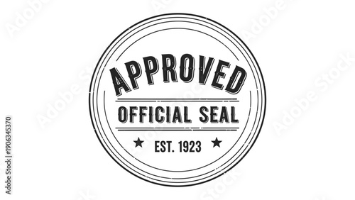 Official Approved Seal: A timeless seal design, featuring the words APPROVED and OFFICIAL SEAL, conveys a sense of trust and quality.