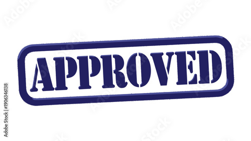 Approval Stamp: A bold, blue APPROVED stamp signifies validation and endorsement, ideal for conveying official consent and authorization in various contexts.