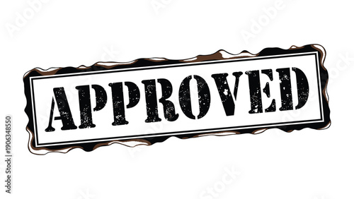 Approved Stamp: A bold stamp imprint, signifying approval and authorization, prominently displayed. 