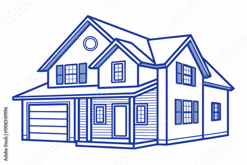 Simple House Drawing Style