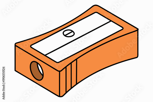 Colorful Pencil Sharpener Isolated On White, School Supplies Education Learning Tools