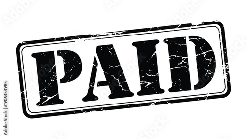 Stamp of Transaction: A bold PAID stamp, the mark of a completed transaction, a symbol of financial closure.