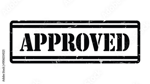 Approved Stamp: A bold stamp declares APPROVED, set against a clean backdrop, perfect for conveying messages of authorization.