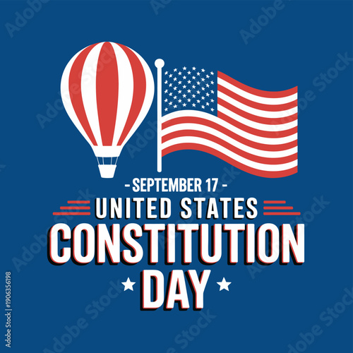 A graphic illustration celebrating United States Constitution Day on September 17