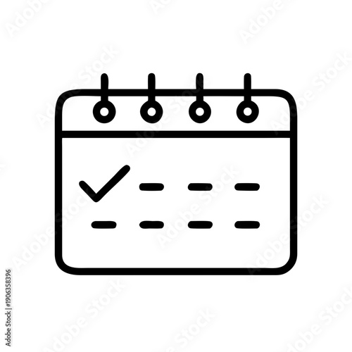 Calendar With Checkmark icon for web and graphic design
