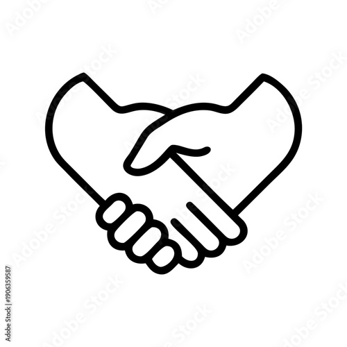 Handshake With Heart icon for web and graphic design