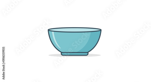 A simple teal colored ceramic bowl.