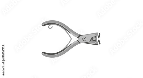 A pair of metal nail clippers.