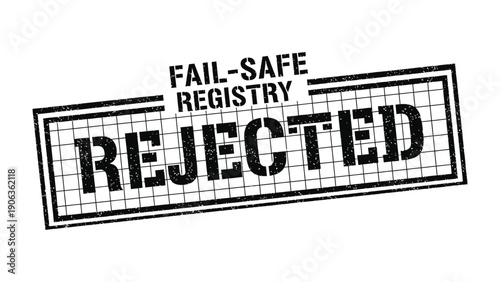 Rejected: Bold and direct, this graphic conveys a message of denial and non-acceptance through the stark display of the word REJECTED.