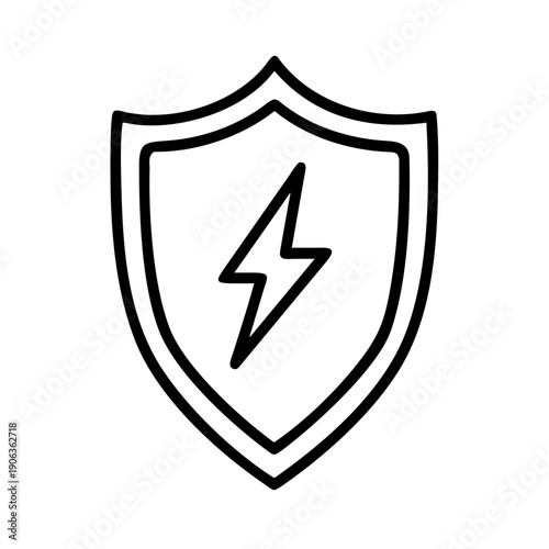 Shield With Lightning Bolt icon for web and graphic design