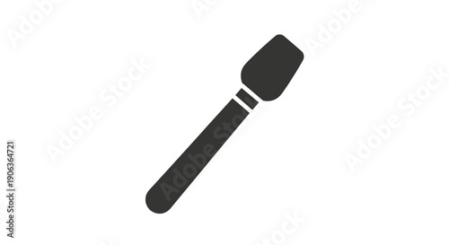Simple black graphic of a paintbrush icon.