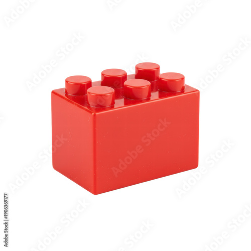 Red block against black background