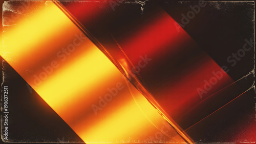 Abstract red and yellow background with glowing light waves and dynamic lines design