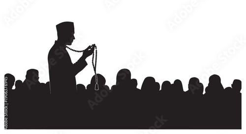 Conductor Leading an Orchestra in Performance with Dramatic Silhouette