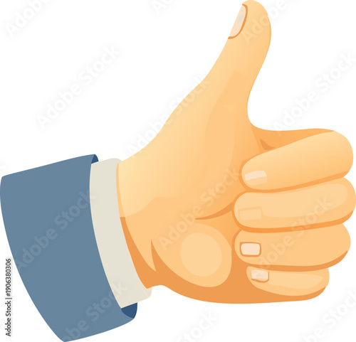 A cartoon hand gives a thumbs up with the words thump and