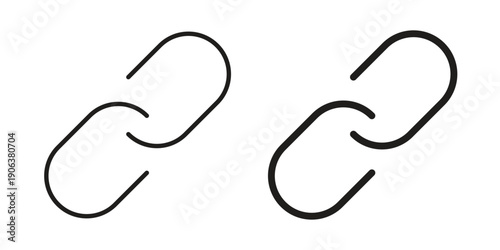 Link icons vector. Line and glyph design with editable stroke