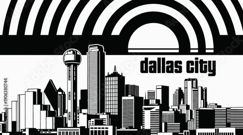 dallas city skyline urban architecture downtown landmark travel tourism america usa landscape metropolitan modern historic destination famous district with texas reunion tower sunset