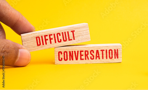 Fotografie stick with the word DIFFICULT CONVERSATION