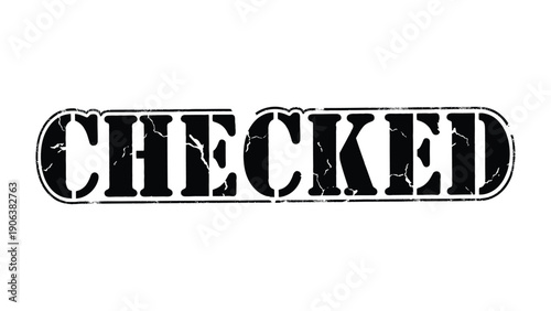 Checked Stamp: A bold stamp declares a task completion, representing accuracy and validation.