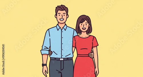 young couple walking