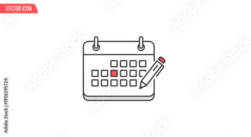 calendar with pencil scheduling appointment date selection.