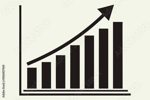 Growth Chart Icon Showing Business Progress And Financial Success With Increasing Revenue