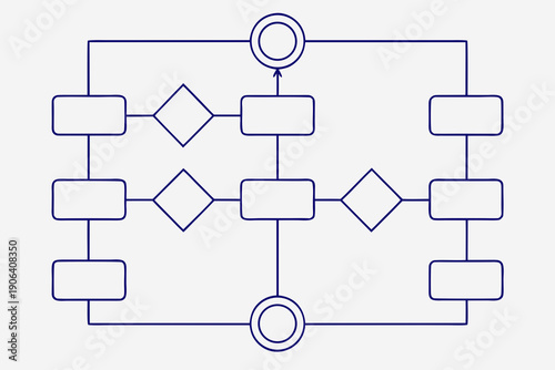Flowchart Diagram Business Process Management Strategy Planning Conceptual Design