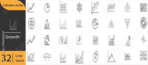 Collection of 32 technical drawing symbols and icons