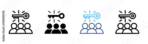 Ownership Culture icon set multiple style collection