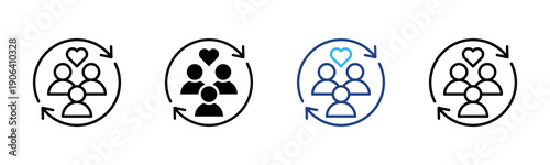 Inclusive Environment icon set multiple style collection