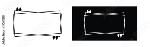 Set of quote box frame collection blank quote boxes