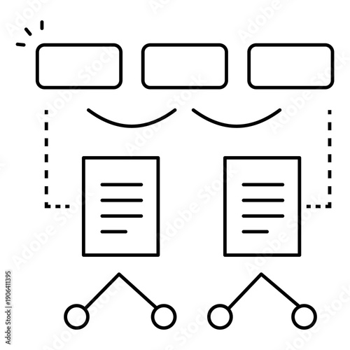 Algorithm Icon Representing Programming Logic And Computational Process Design