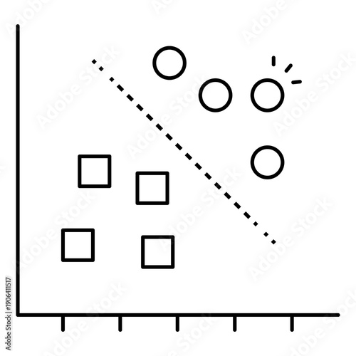 Cluster Analysis Icon Symbolizing Data Segmentation And Analytical Insight Discovery