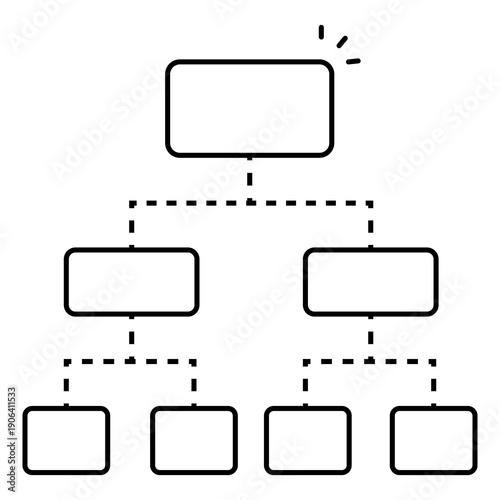 Decision Tree Icon Symbolizing Logical Decisions And Data Classification Models