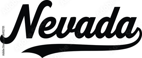 Elegant script logo design nevada
