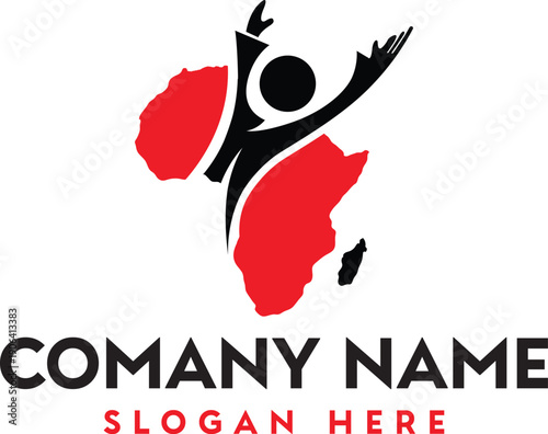 Abstract logo design featuring a 3d vector illustration of a national flag symbol and world map icon for a global business travel company