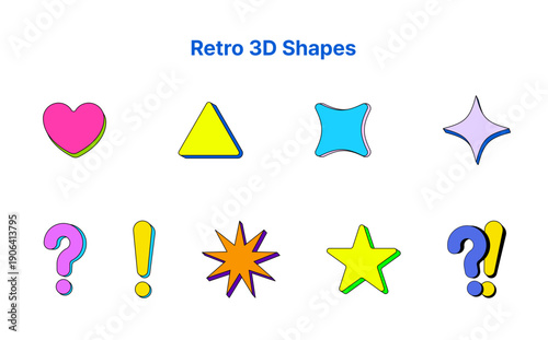 레트로 입체도형 시리즈