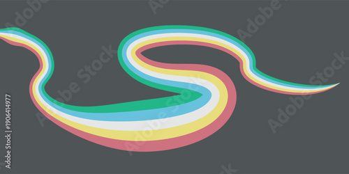 Disability Pride Month. Color stripes representing a form of impairment. vector dynamic flag disability pride month. background modern