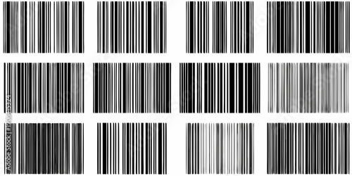 Arrangement of barcode like vertical lines in a grid formation