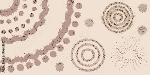 Photos Abstract patterns resembling ancient rock art or cave paintings