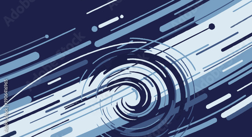 Abstract Blue Spiral Motion Graphic Design.