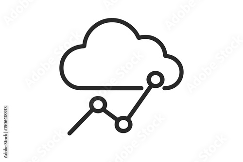 Digital cloud computing data analysis statistics and performance metrics