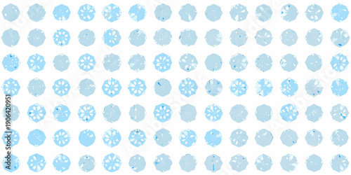 A repeating pattern of light blue droplet shaped forms on a white background
