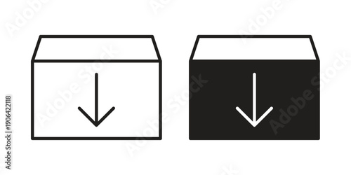 Archive icons In Trendy Design Vector Eps 10, Editable Stroke and solid flat.