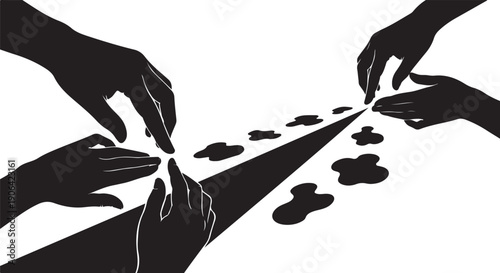 Hands passing playing cards in a game of chance